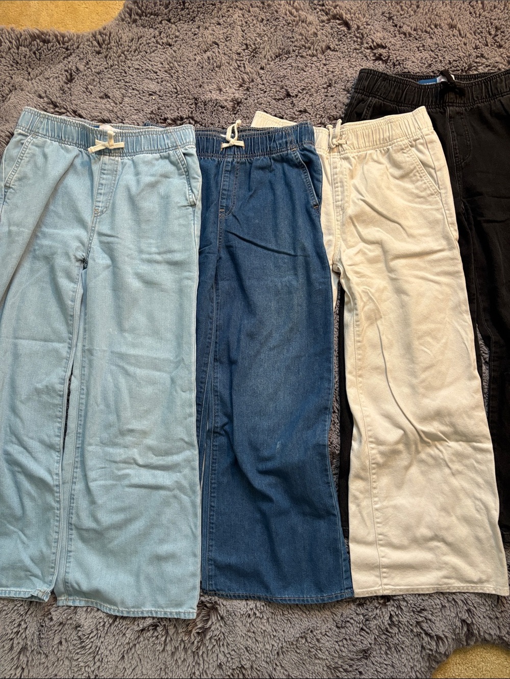 Lot of 4 Old Navy Girls High Rise Baggy Jeans